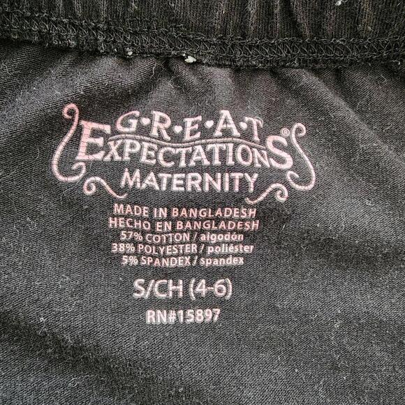 Black Stretch Maternity Leggings, Women's S (Maternity) - Picture 2 of 4